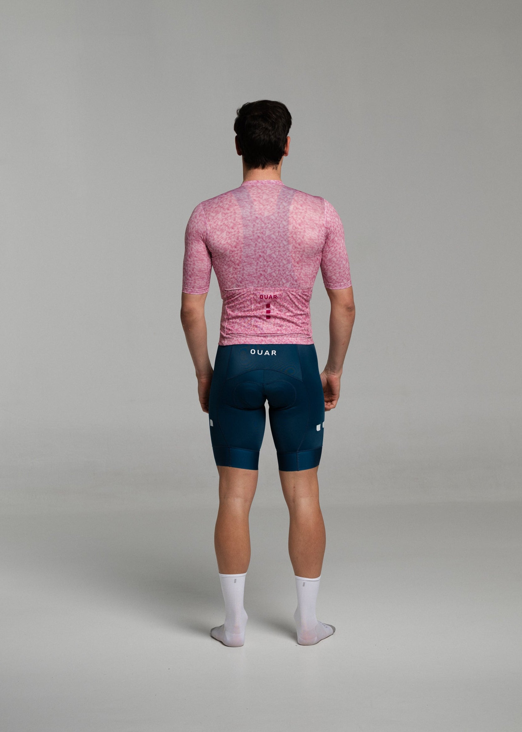 PINK PIXEL JERSEY + AQUA BIBS + WHITE/GREY SOCKS