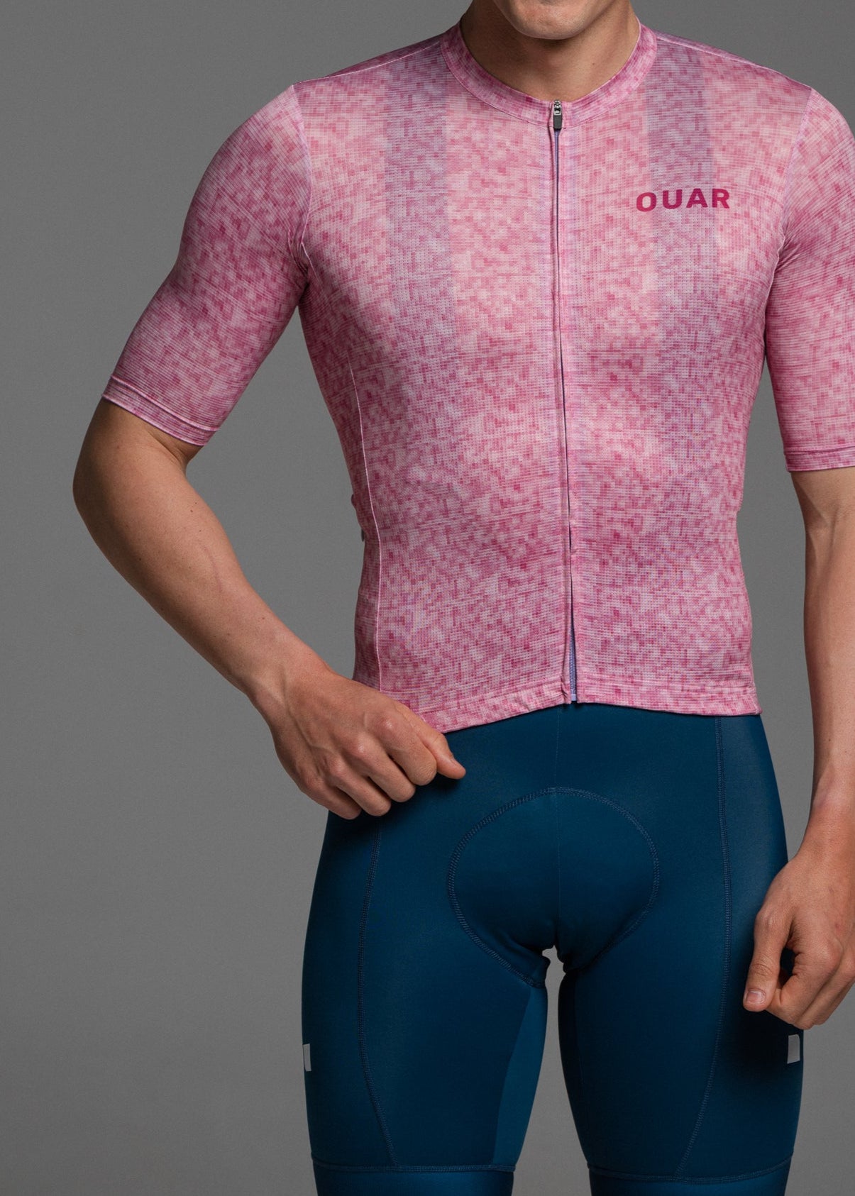 PINK PIXEL JERSEY + AQUA BIBS + WHITE/GREY SOCKS