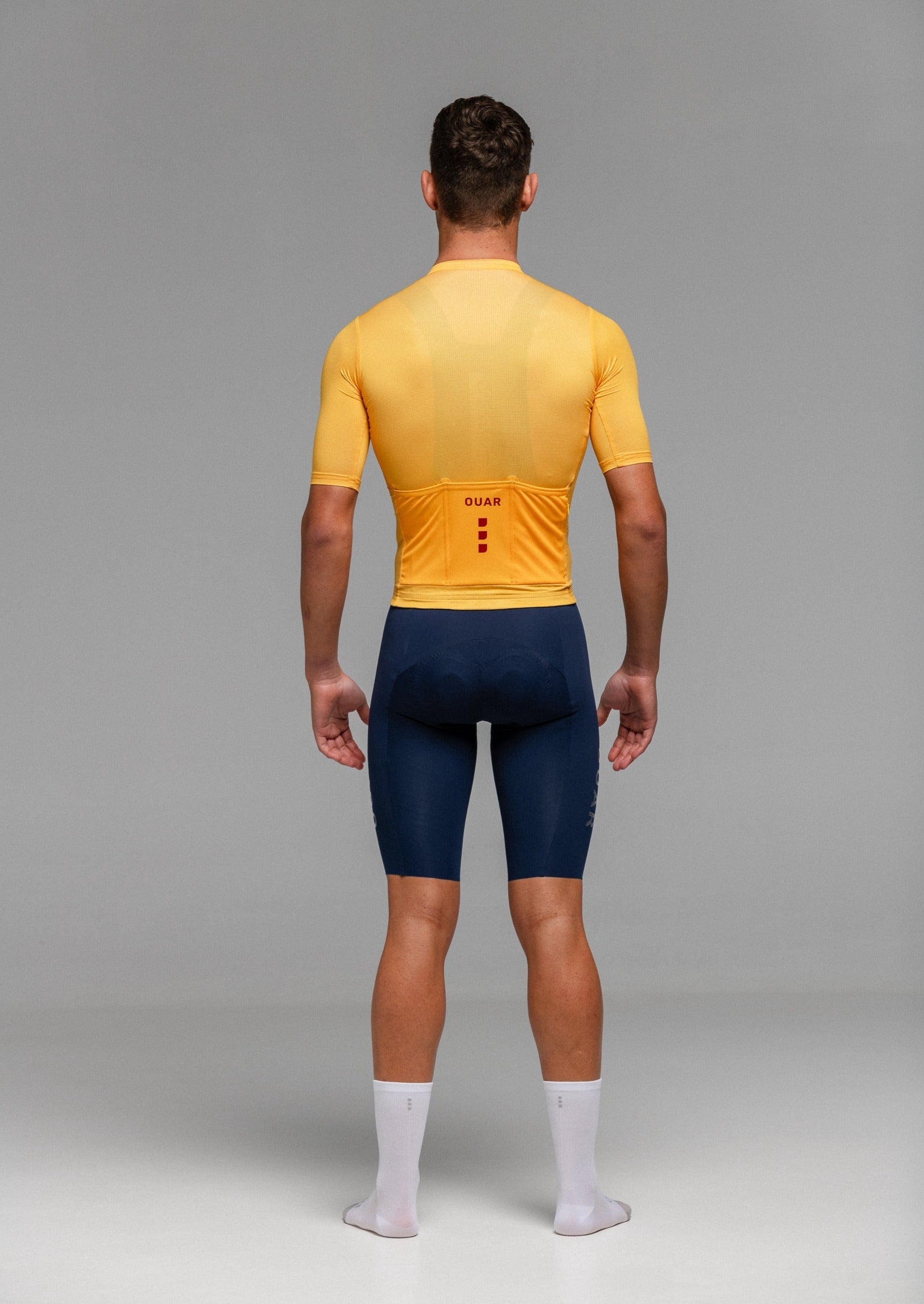 YOLK JERSEY + MARINO BIBS + MARINO/GREY SOCKS