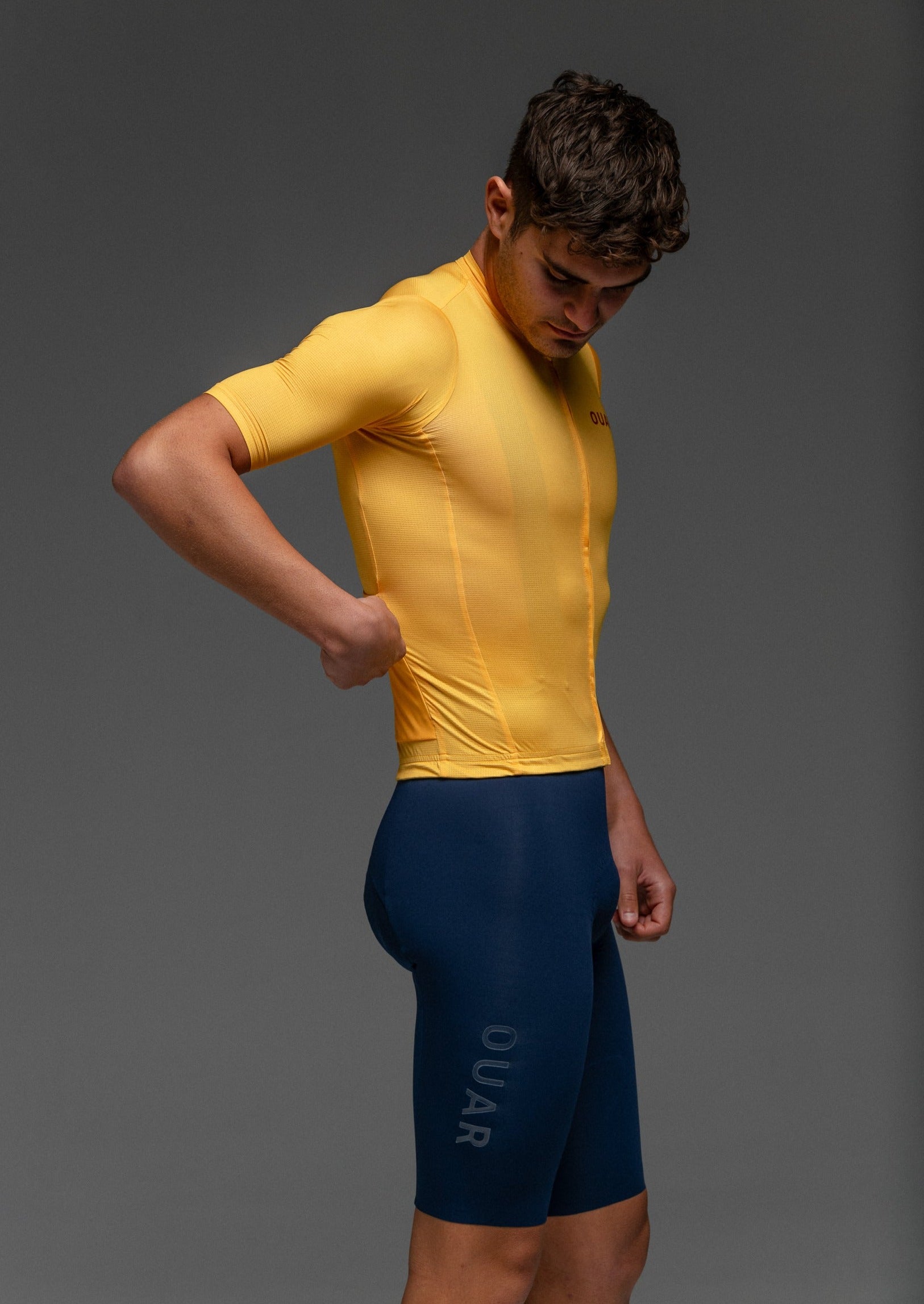 YOLK JERSEY + MARINO BIBS + MARINO/GREY SOCKS