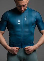DARK TEAL JERSEY + EUCALYPTO BIBS + WHITE/GREY SOCKS
