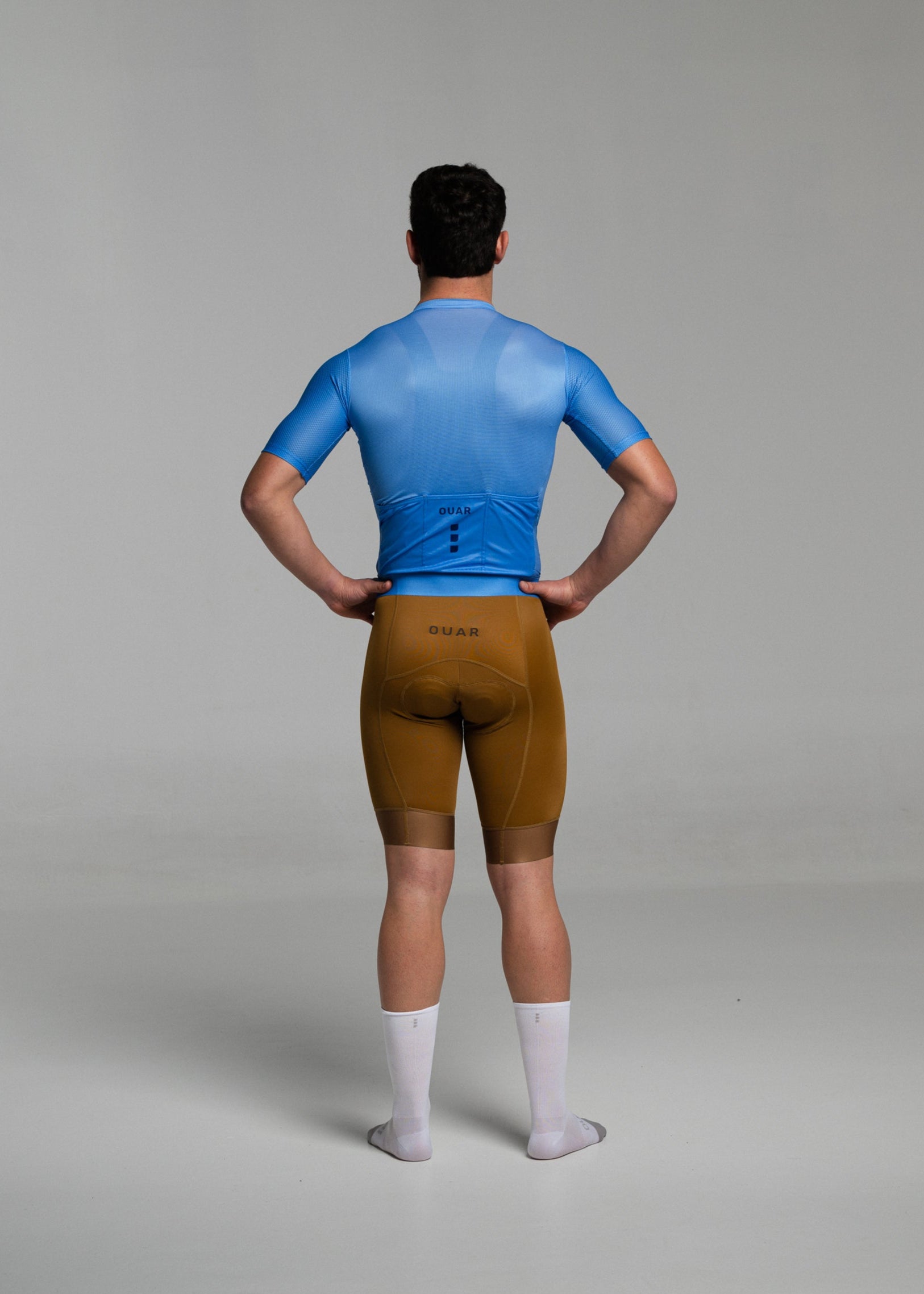 COBALT BLUE JERSEY + TERROIR BIBS + WHITE/GREY SOCKS