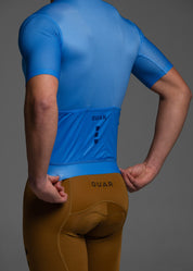 COBALT BLUE JERSEY + TERROIR BIBS + WHITE/GREY SOCKS
