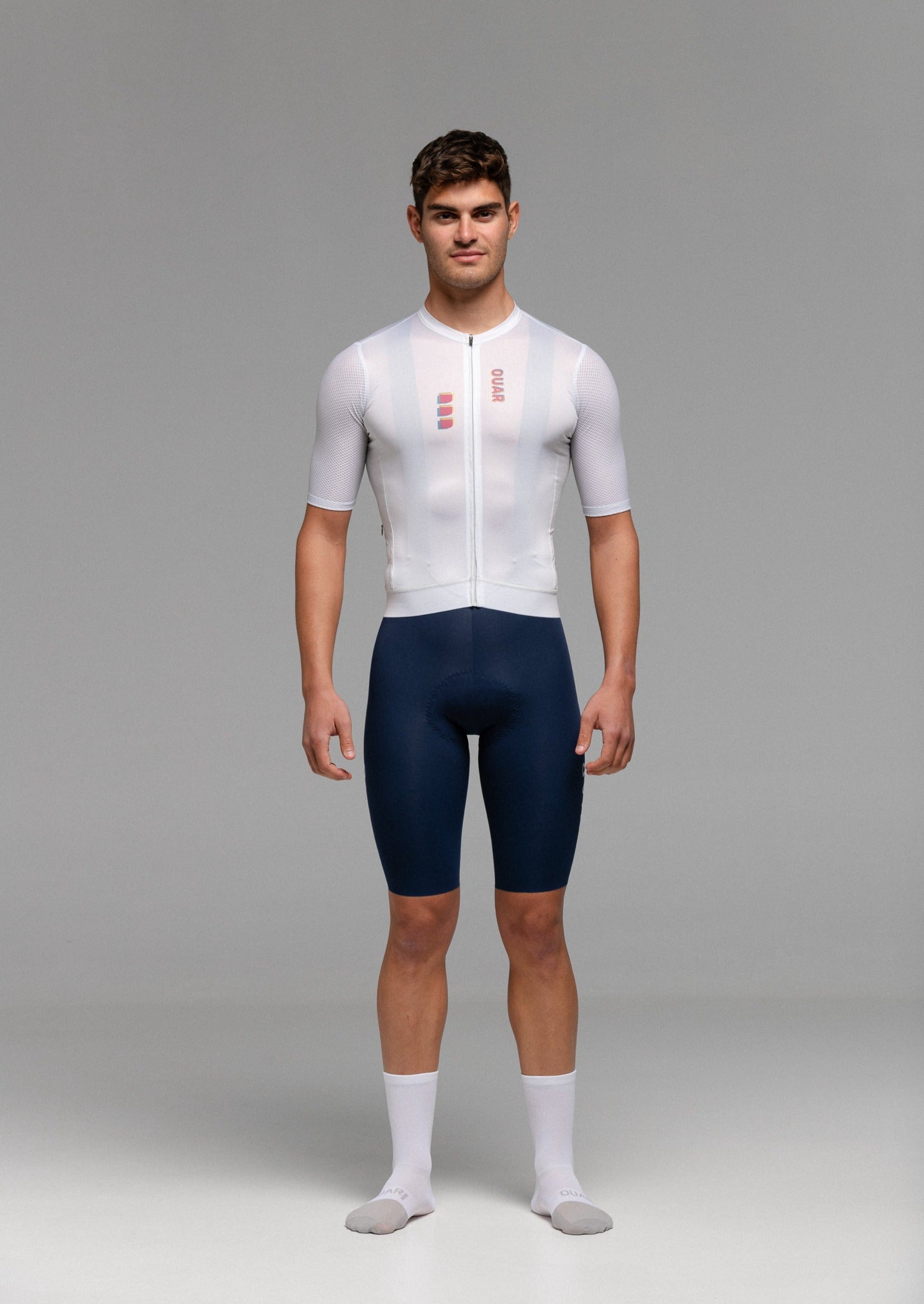 DIZZY WHITE JERSEY + MARINO AERYS BIBS + WHITE/AQUA SOCKS