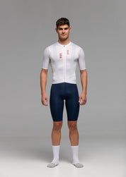 DIZZY WHITE JERSEY + MARINO AERYS BIBS + WHITE/AQUA SOCKS