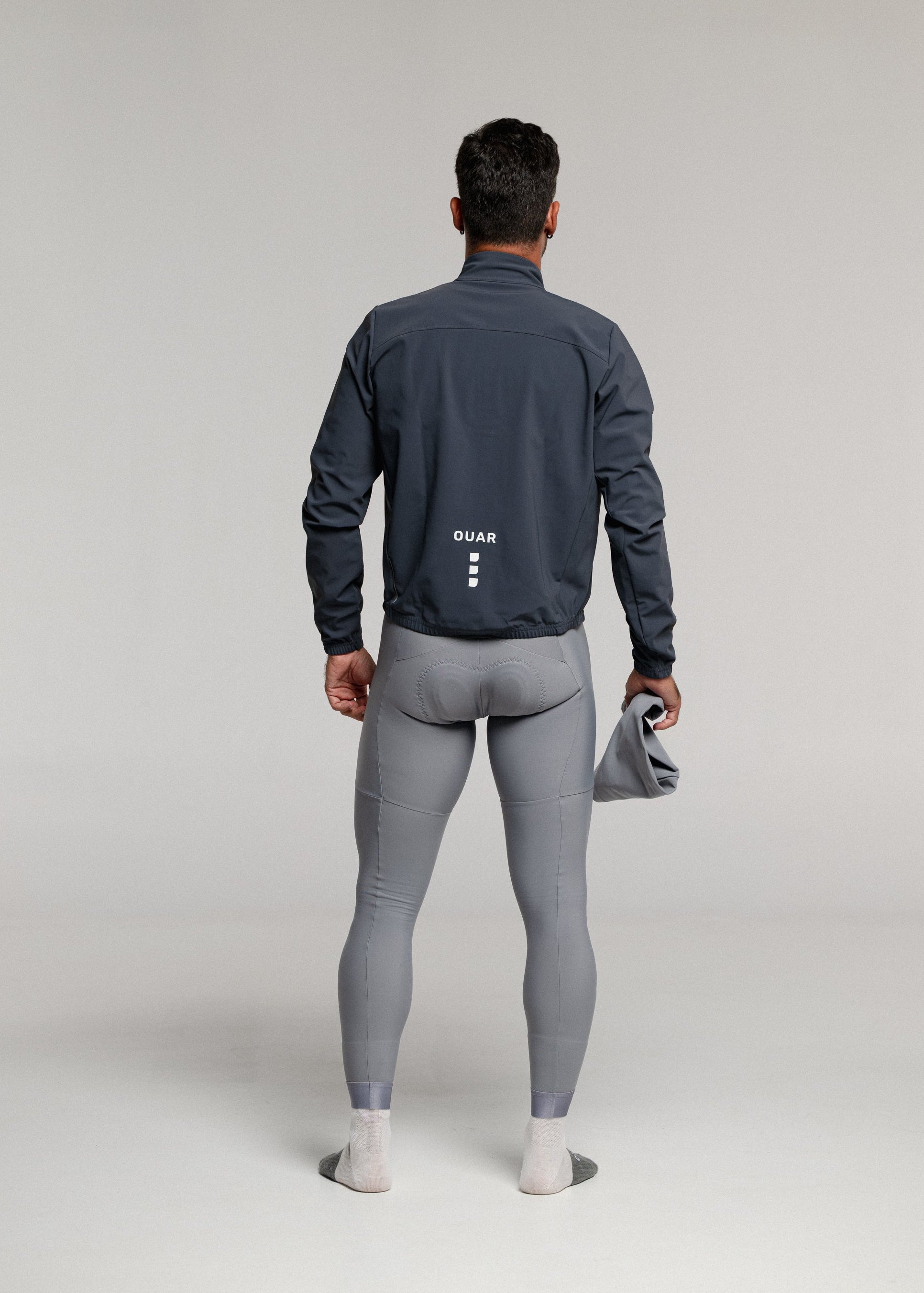 ROCK AND ROLL LS JERSEY + ARTIC GREY LONG BIBS + ALPINE GRAY JACKET + NECK WARMER