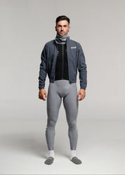 ROCK AND ROLL LS JERSEY + ARTIC GREY LONG BIBS + ALPINE GRAY JACKET + NECK WARMER