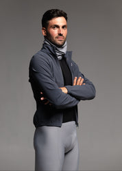 ROCK AND ROLL LS JERSEY + ARTIC GREY LONG BIBS + ALPINE GRAY JACKET + NECK WARMER