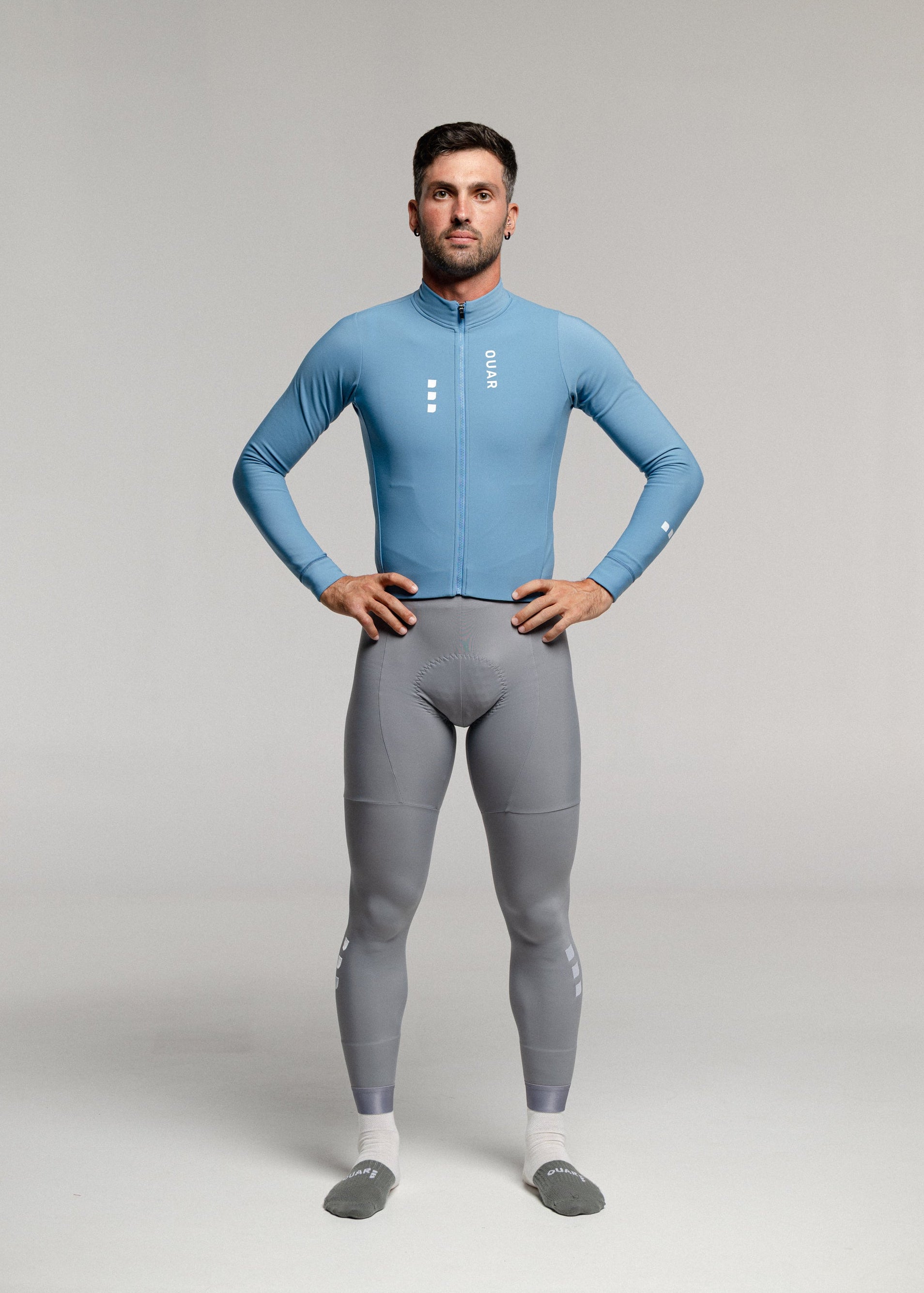 ELECTRO LS JERSEY + ARTIC GREY LONG BIBS + NECK WARMER + MERINO SOCKS