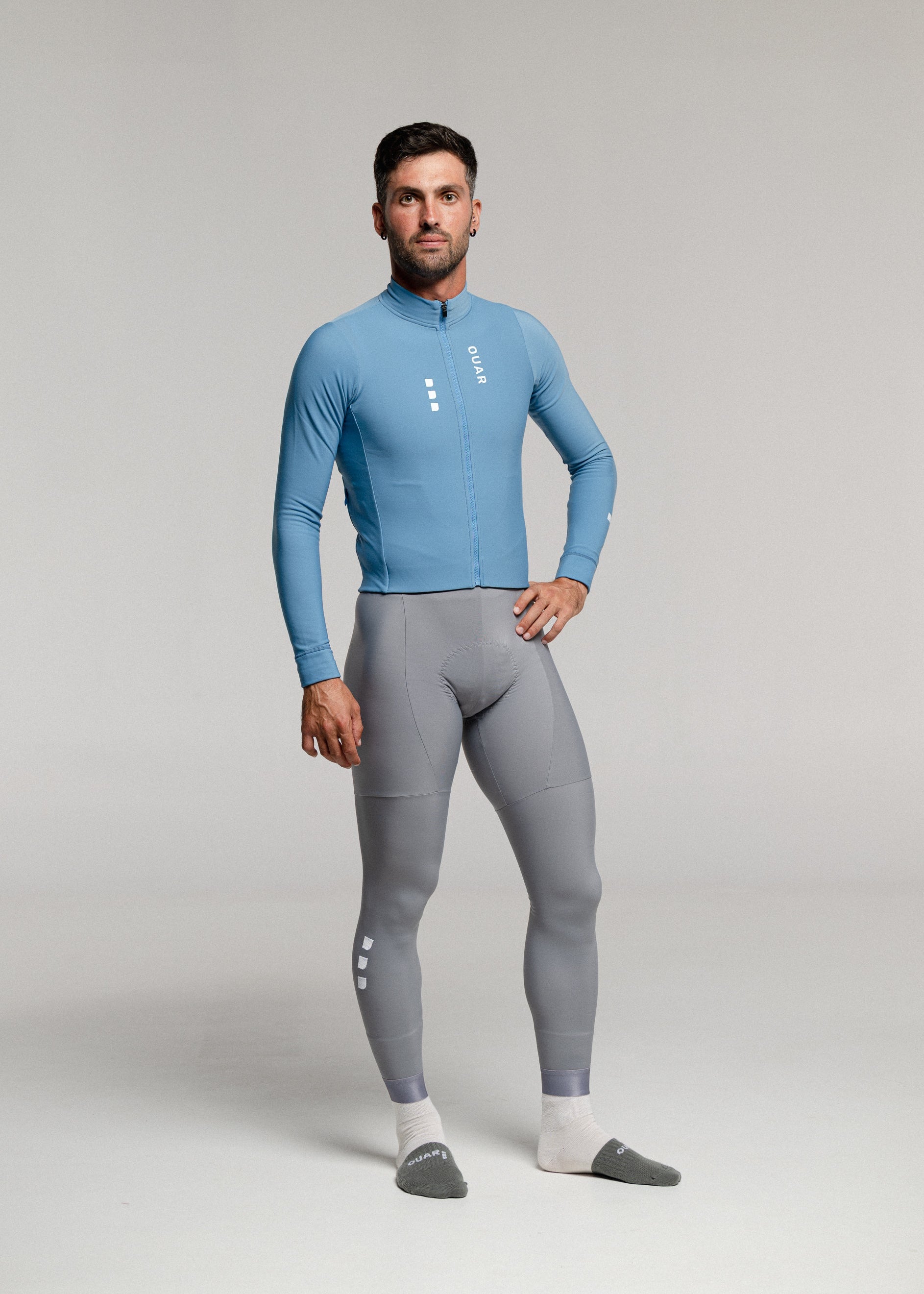 ELECTRO LS JERSEY + ARTIC GREY LONG BIBS + MIST GILET + NECK WARMER