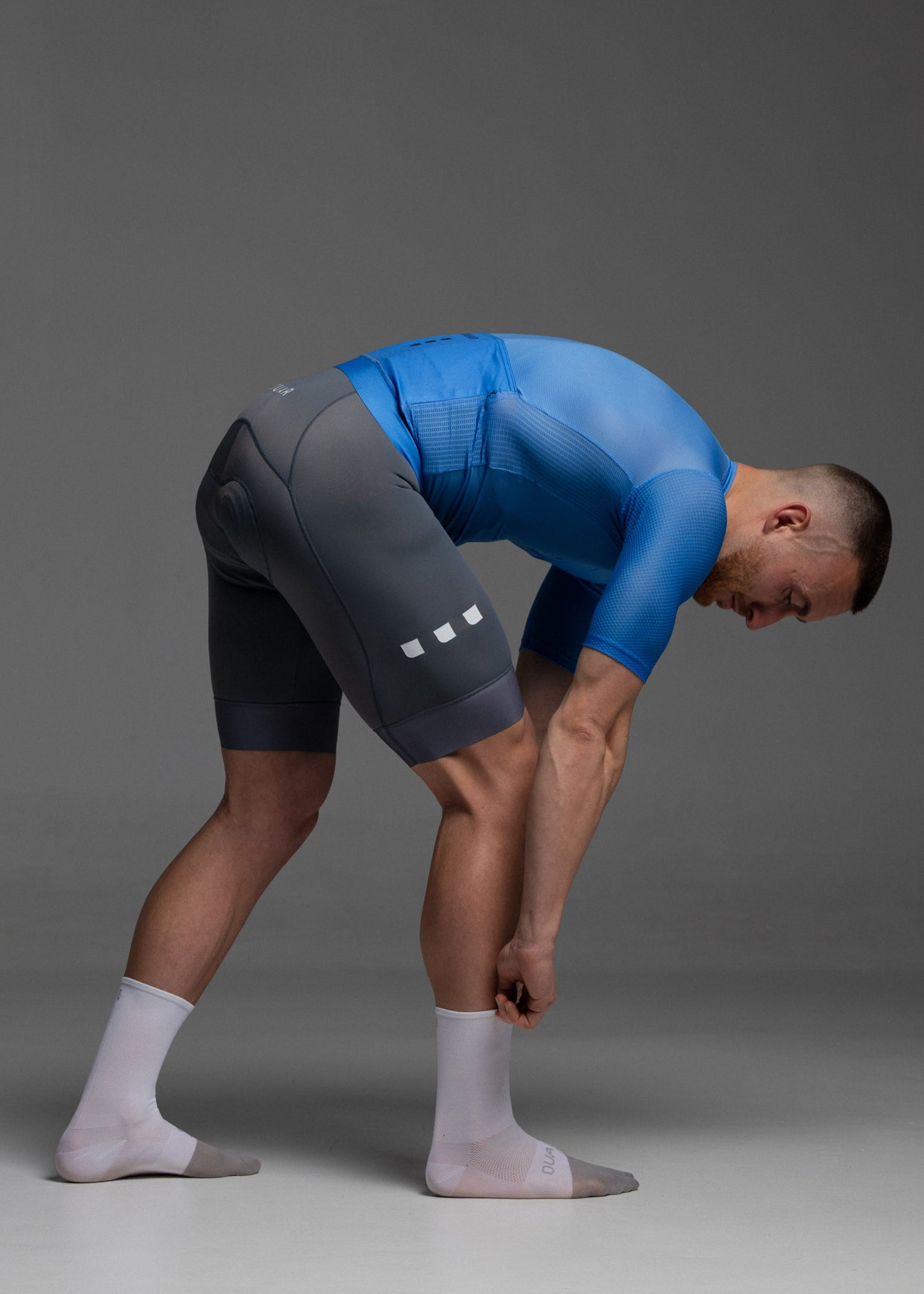 COBALT BLUE JERSEY + TITANIUM BIBS + WHITE/GREY SOCKS