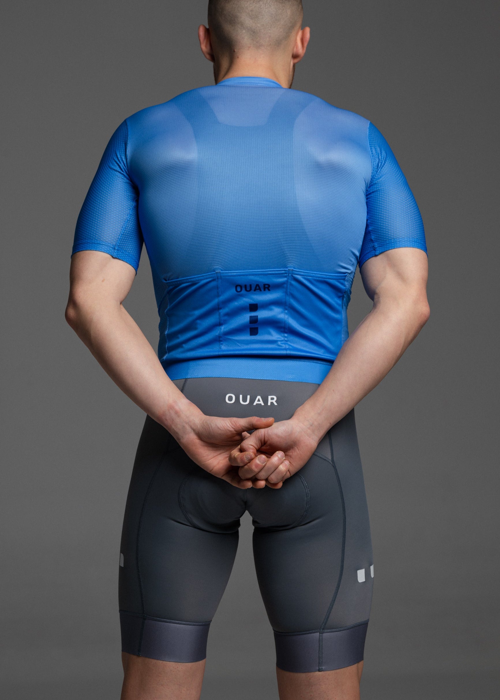 COBALT BLUE JERSEY + TITANIUM BIBS + WHITE/GREY SOCKS