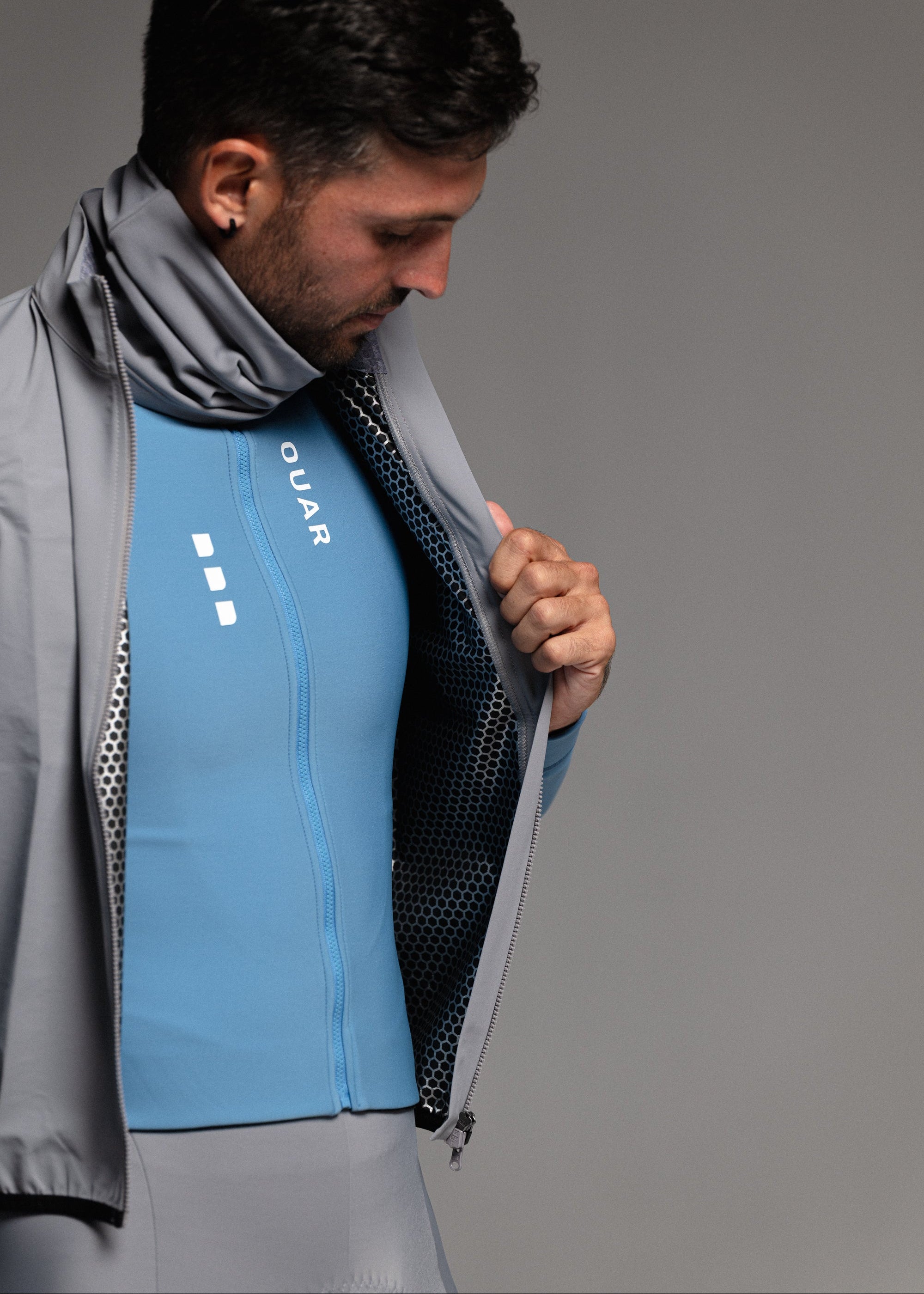 ELECTRO LS JERSEY + ARTIC GREY LONG BIBS + MIST GILET + NECK WARMER