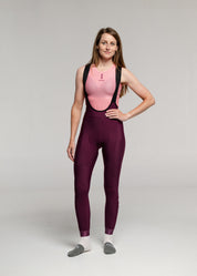 RIPE PLUM - AXYUM Thermal Long Bibs Woman