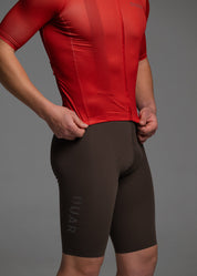 BURNT RED JERSEY + COCOA BIBS + WHITE/GREY SOCKS