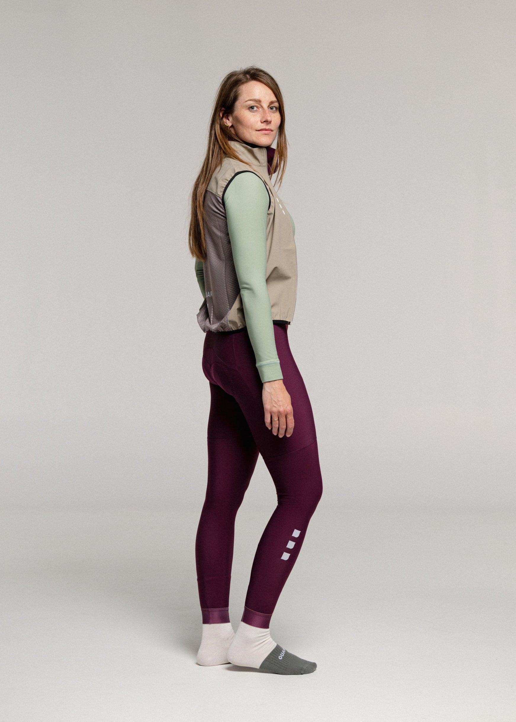 RIPE PLUM - AXYUM Thermal Long Bibs Woman