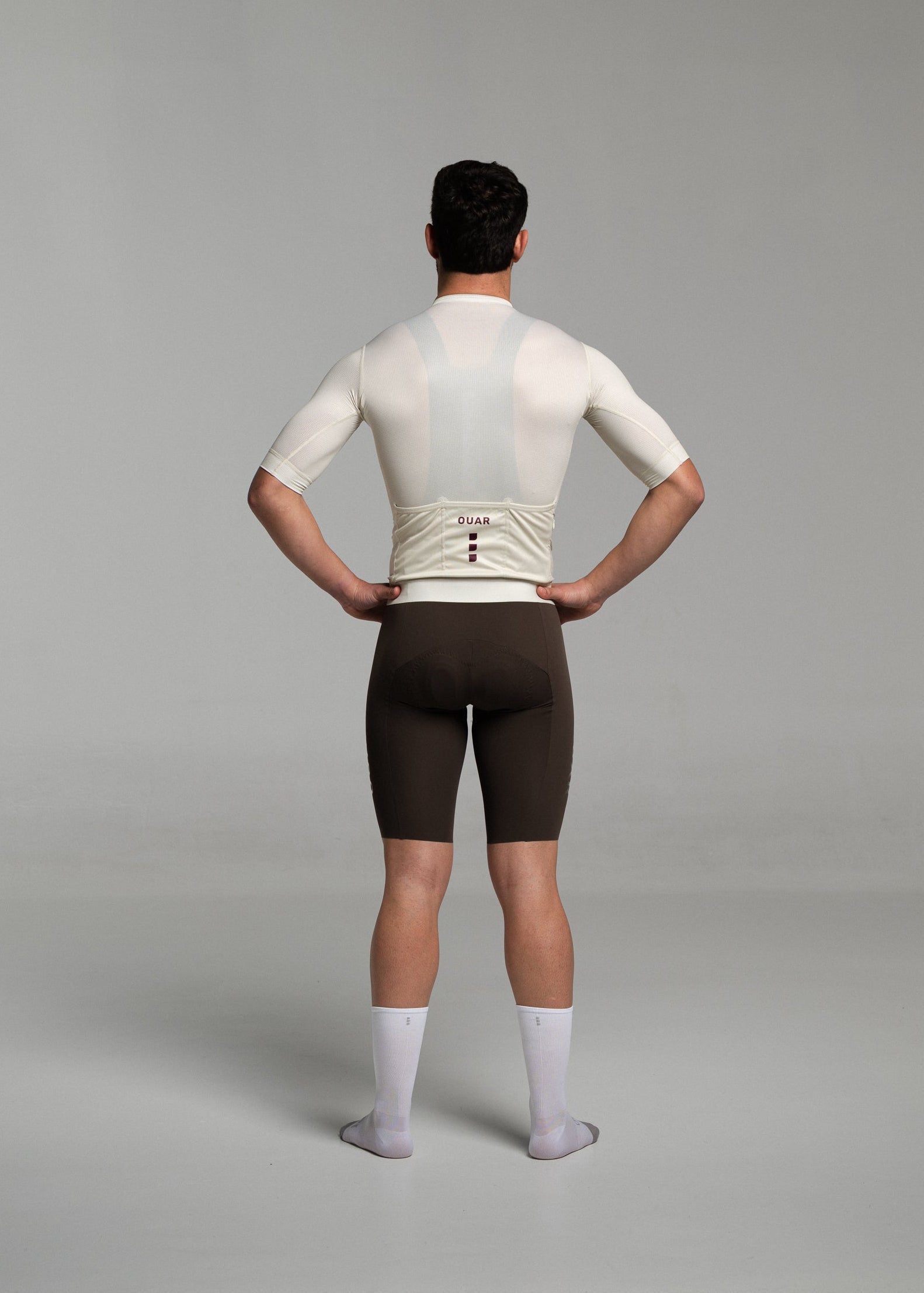 SAND JERSEY + COCOA BIBS + WHITE/GREY SOCKS