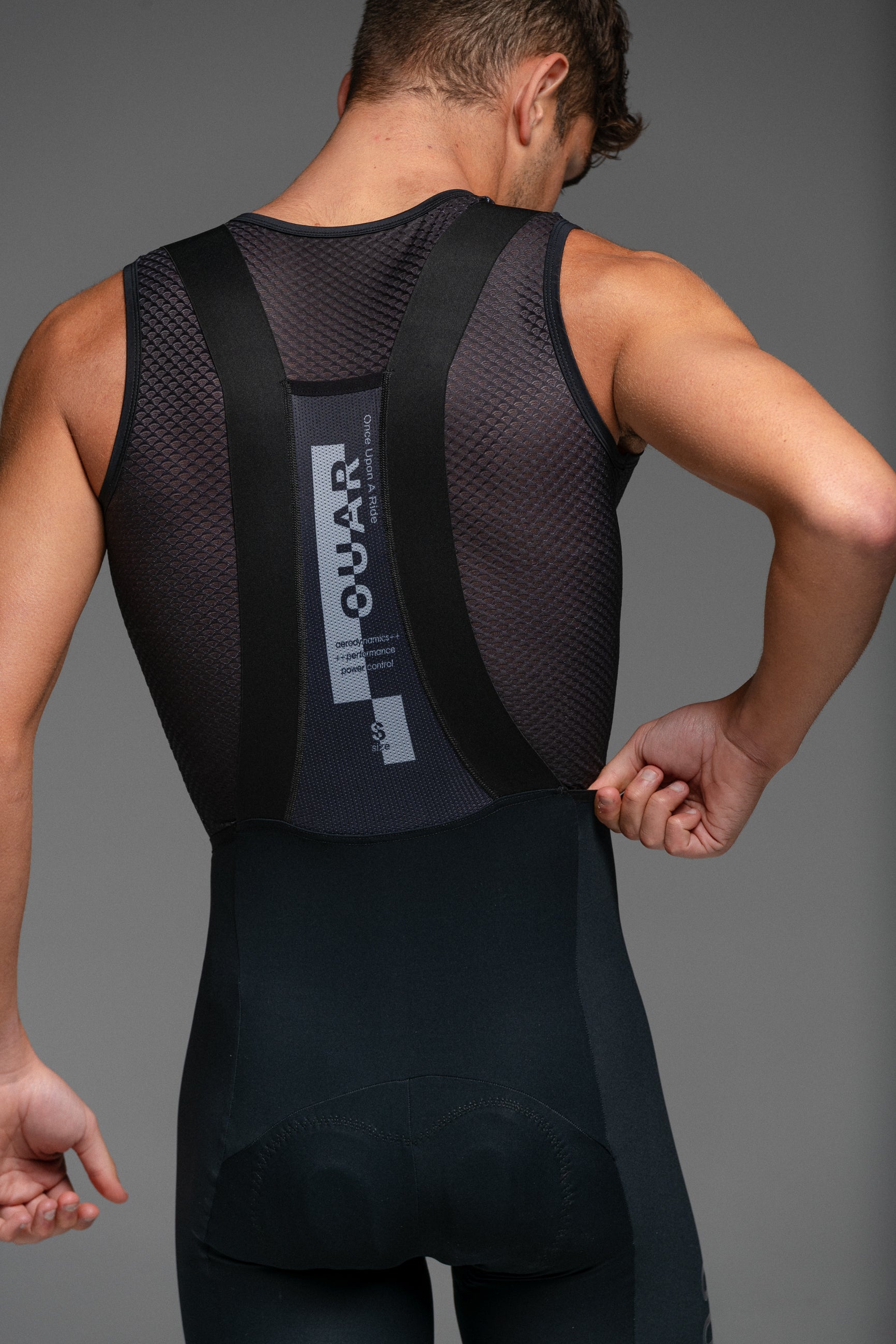 PURE BLACK JERSEY + PURE BLACK BIBS + BLACK/GREY SOCKS