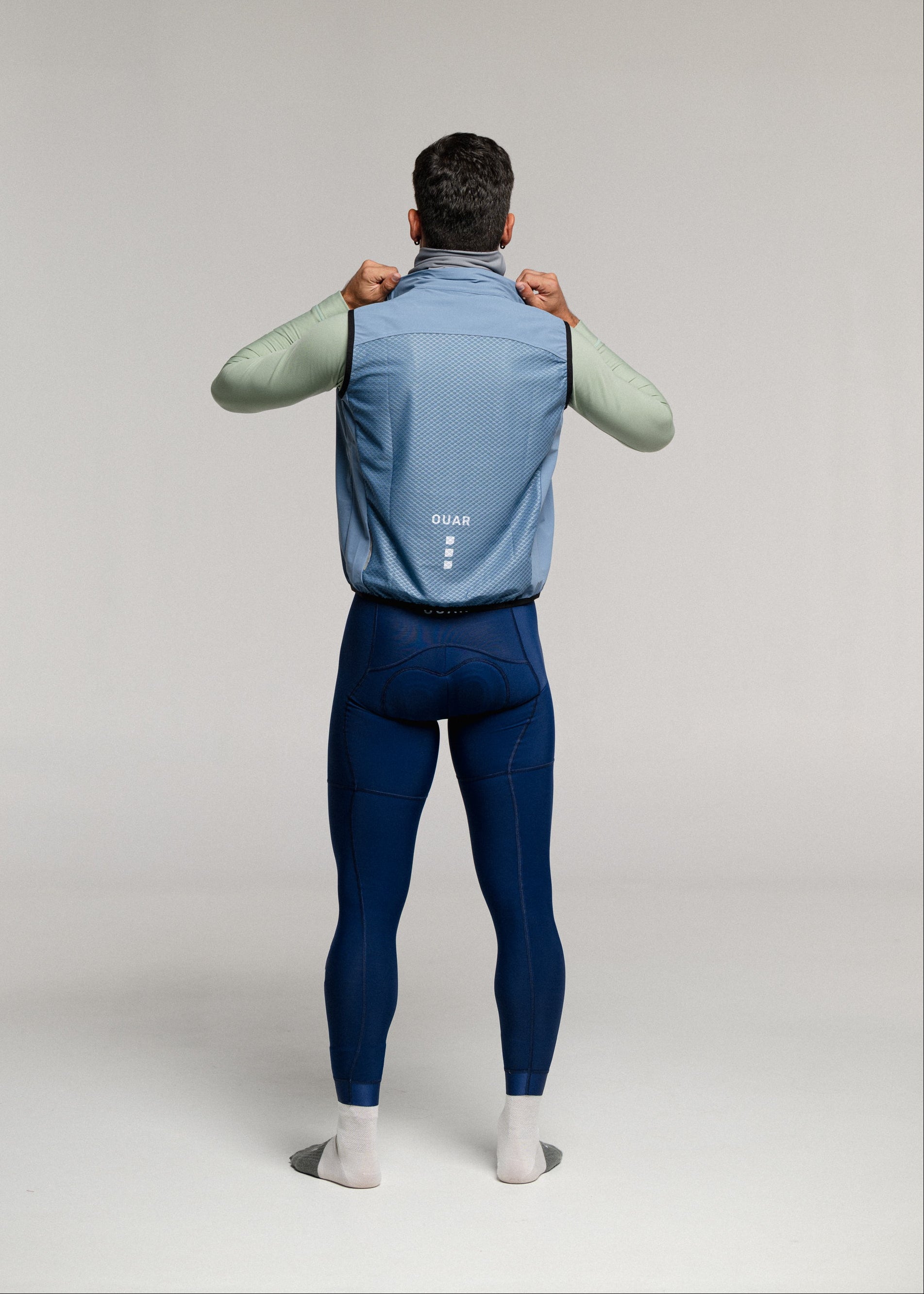 CHILL LS JERSEY + MARINO LONG BIBS + GLACIER GILET + NECK WARMER