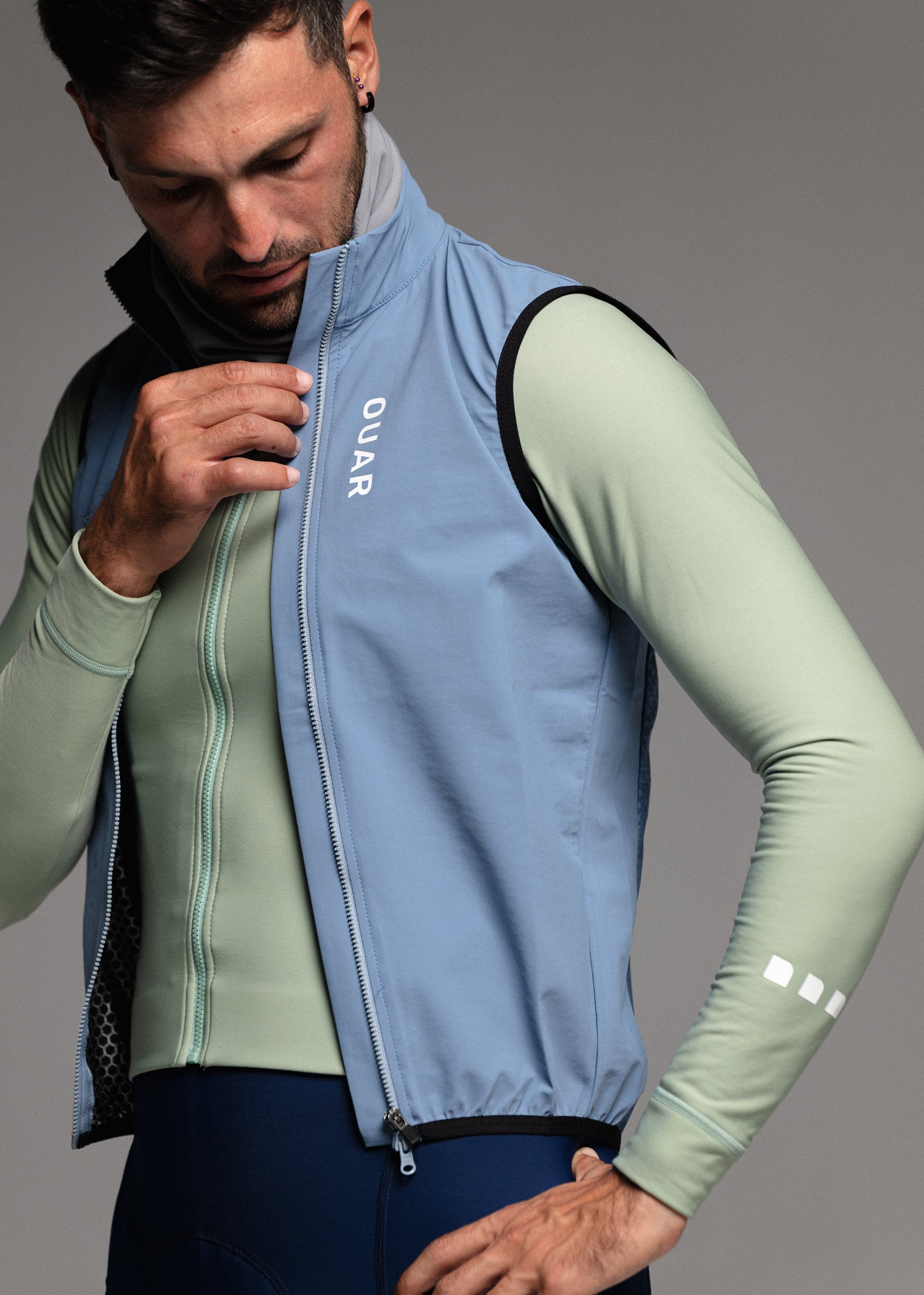 CHILL LS JERSEY + MARINO LONG BIBS + GLACIER GILET + NECK WARMER