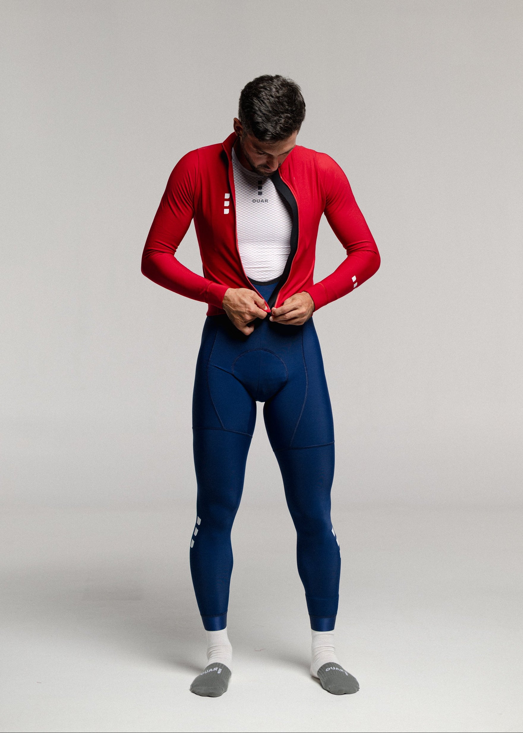 DISCO LS JERSEY + MARINO LONG BIBS + DARK NIGHT GILET + NECK WARMER