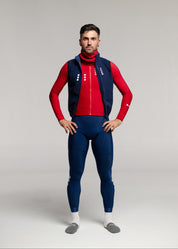 DISCO LS JERSEY + MARINO LONG BIBS + DARK NIGHT GILET + NECK WARMER