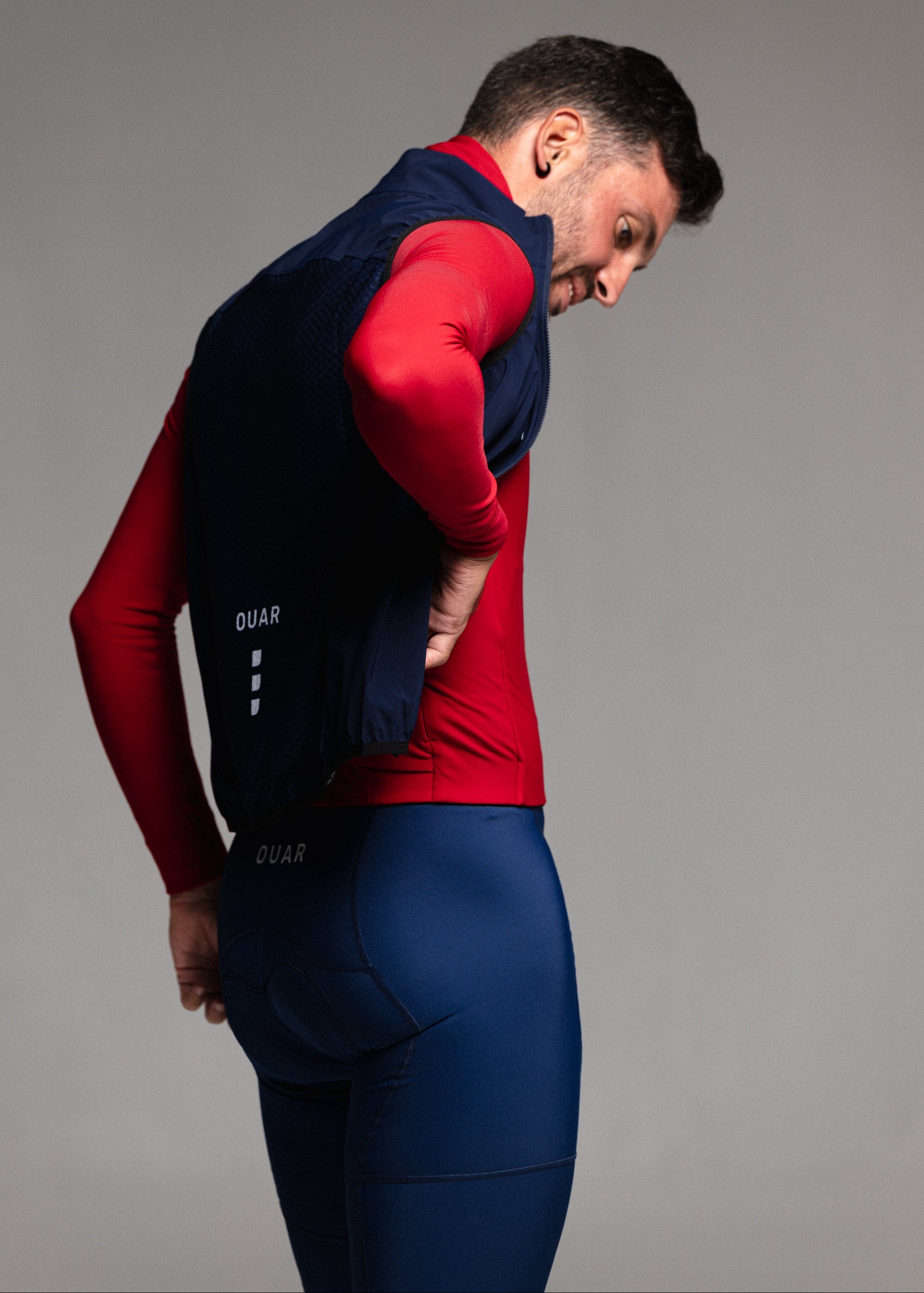 DISCO LS JERSEY + MARINO LONG BIBS + DARK NIGHT GILET + NECK WARMER