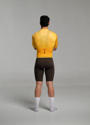 YOLK JERSEY + COCOA BIBS + WHITE/GREY SOCKS