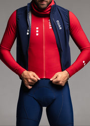 DISCO LS JERSEY + MARINO LONG BIBS + DARK NIGHT GILET + NECK WARMER