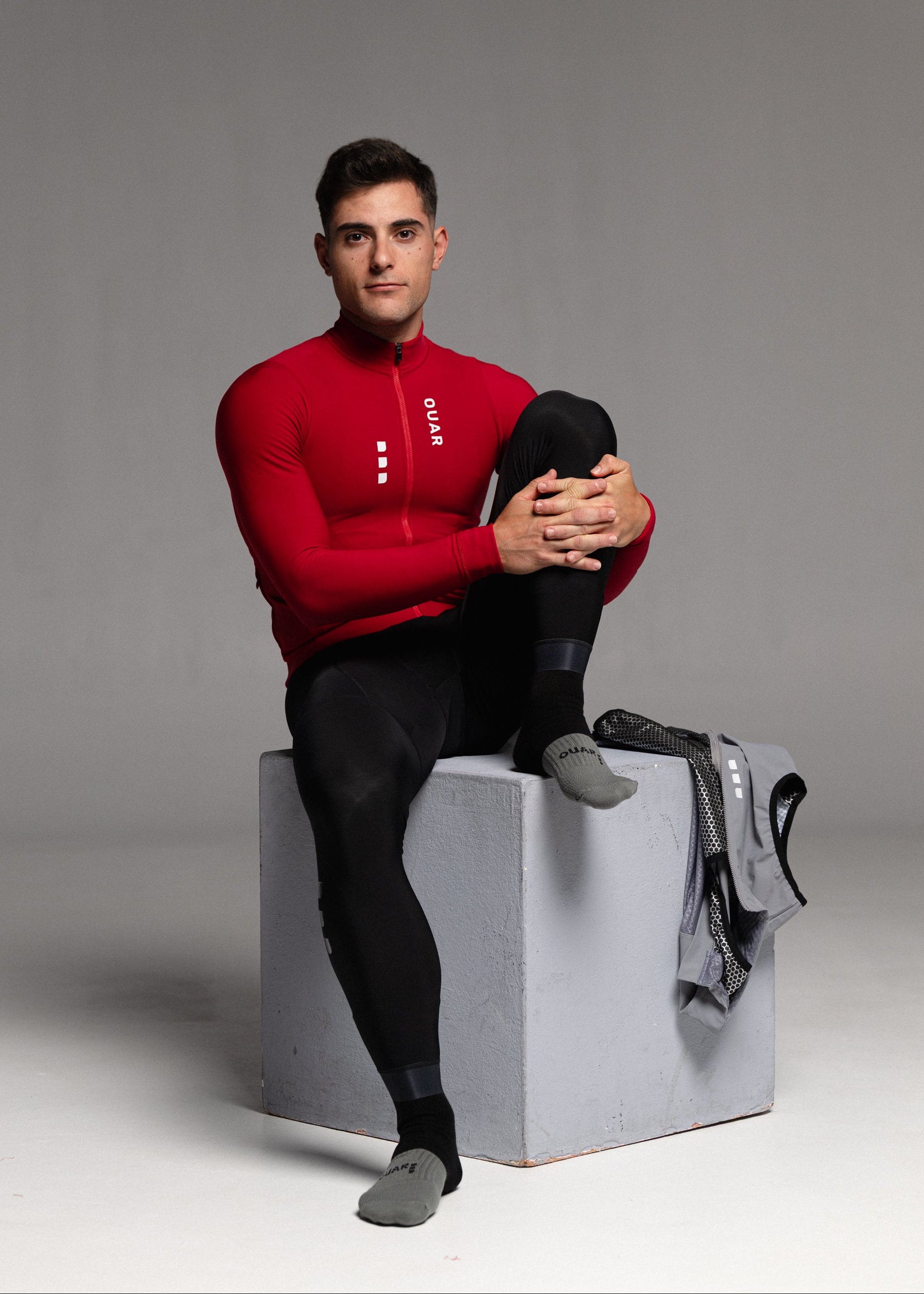 DISCO LS JERSEY + PURE BLACK LONG BIBS + NECK WARMER + MERINO SOCKS