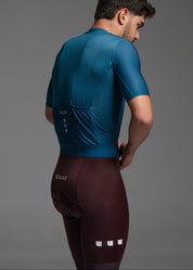 DARK TEAL JERSEY + DARK BURDEOS BIBS + WHITE/GREY SOCKS