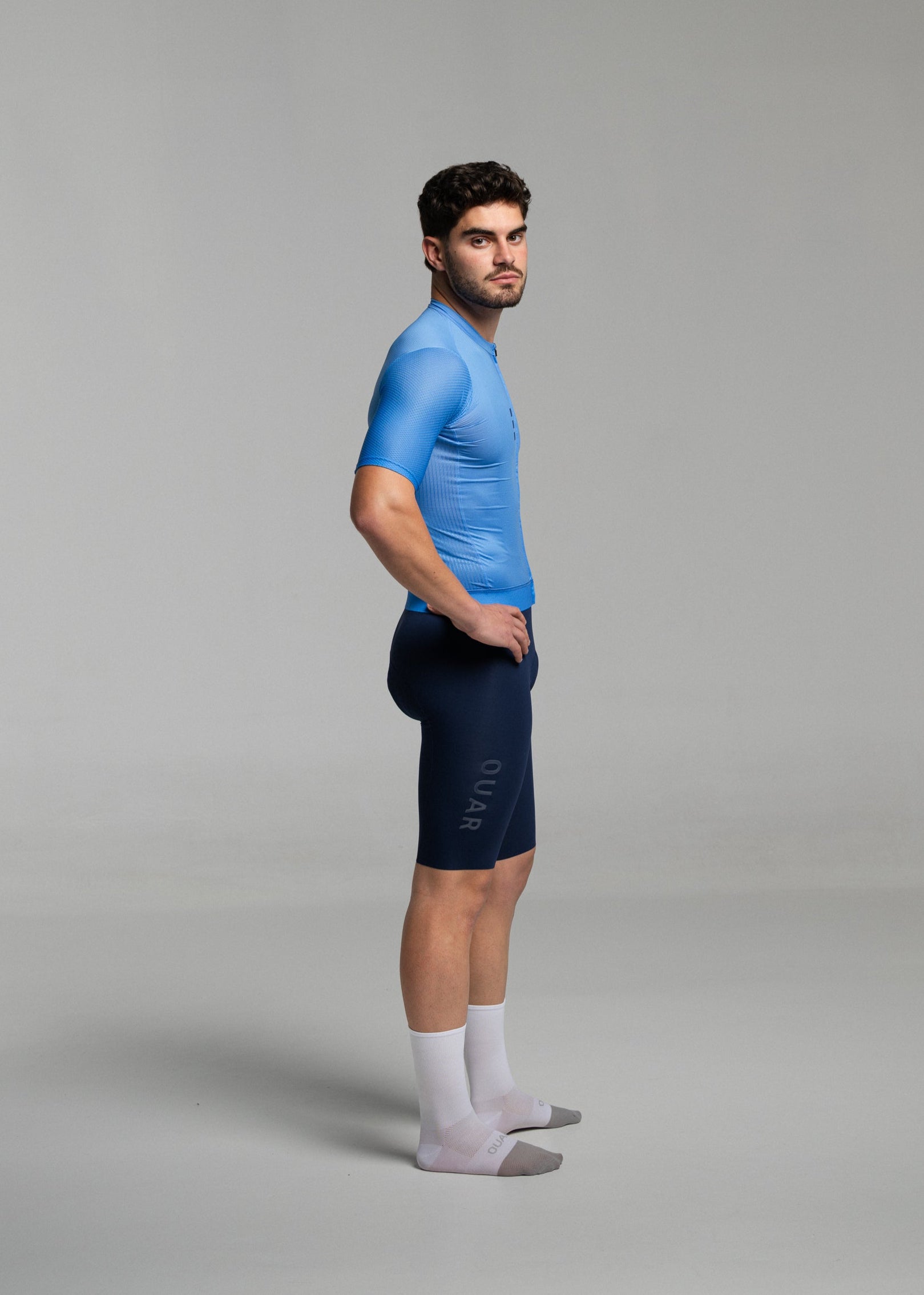 COBALT BLUE JERSEY + MARINO AERYS BIBS + MARINO/GREY SOCKS
