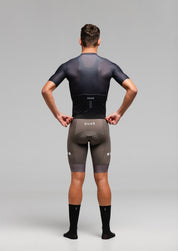 PURE BLACK JERSEY + STONE EVO BIBS + BLACK/GREY SOCKS