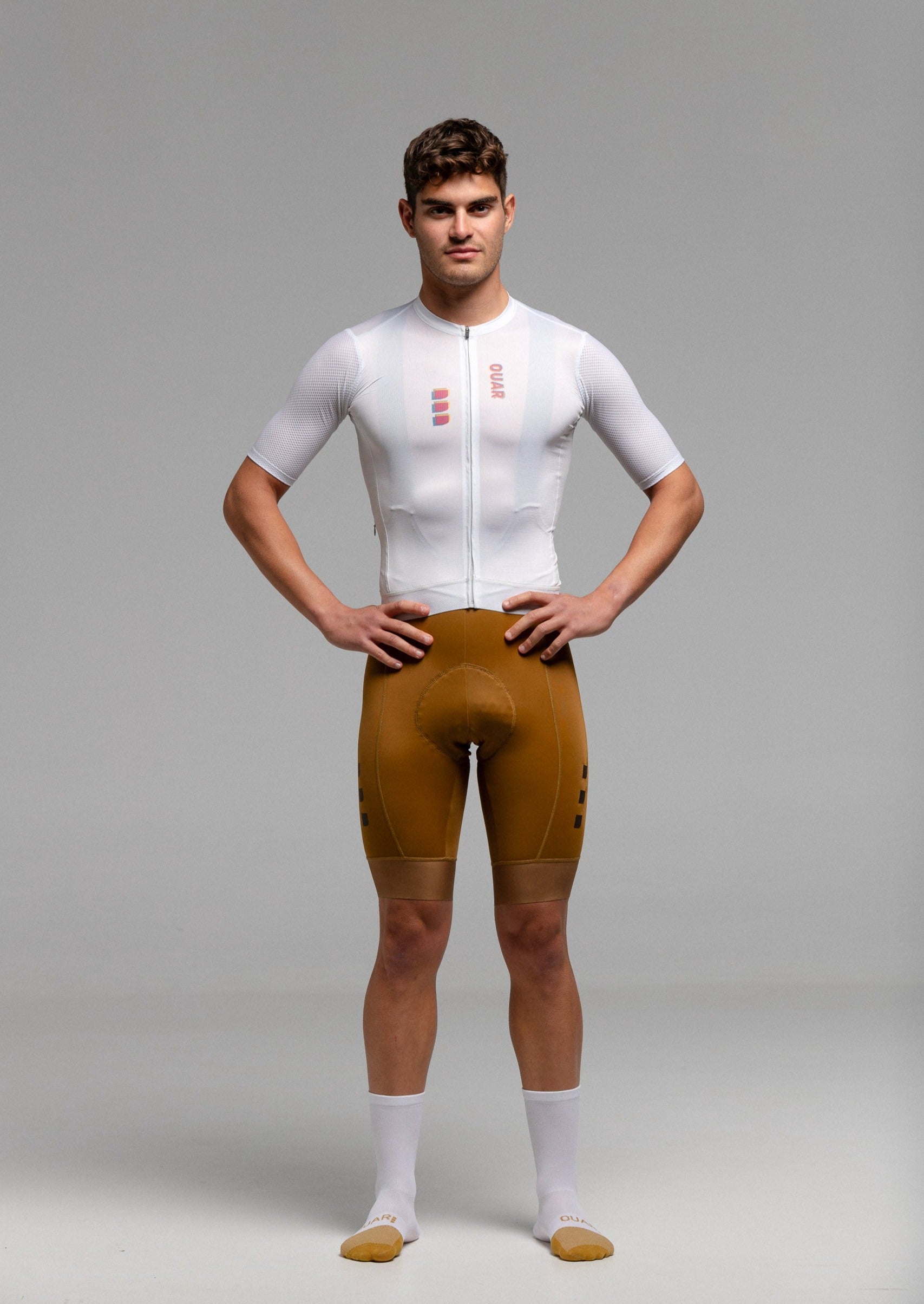 DIZZY WHITE JERSEY + TERROIR EVO BIBS + WHITE/AQUA SOCKS