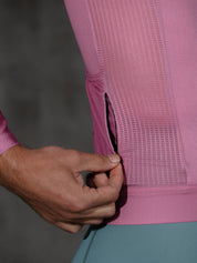 DUSTY CHERRY LS JERSEY + EUCALYPTO BIBS + WHITE/AQUA SOCKS