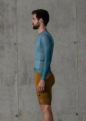 DUSTY MINT LS JERSEY + TERROIR BIBS + WHITE/AQUA SOCKS