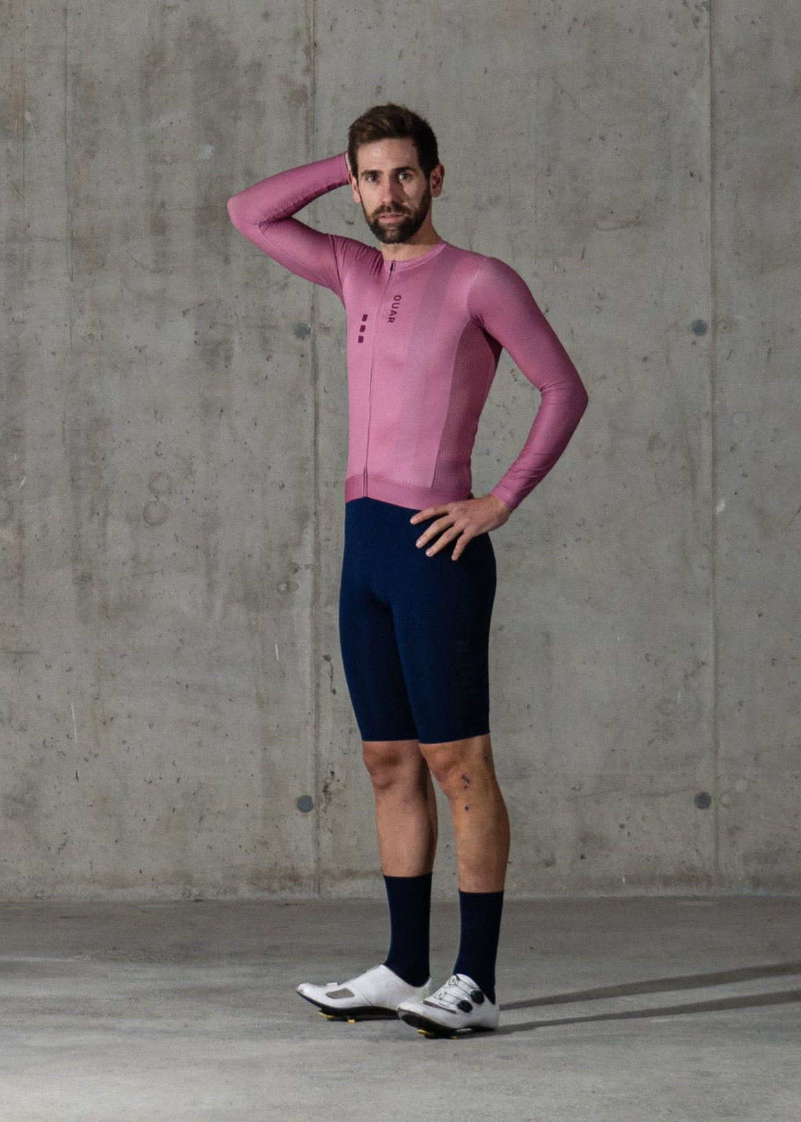 DUSTY CHERRY LS JERSEY + MARINO BIBS + MARINO/GREY SOCKS
