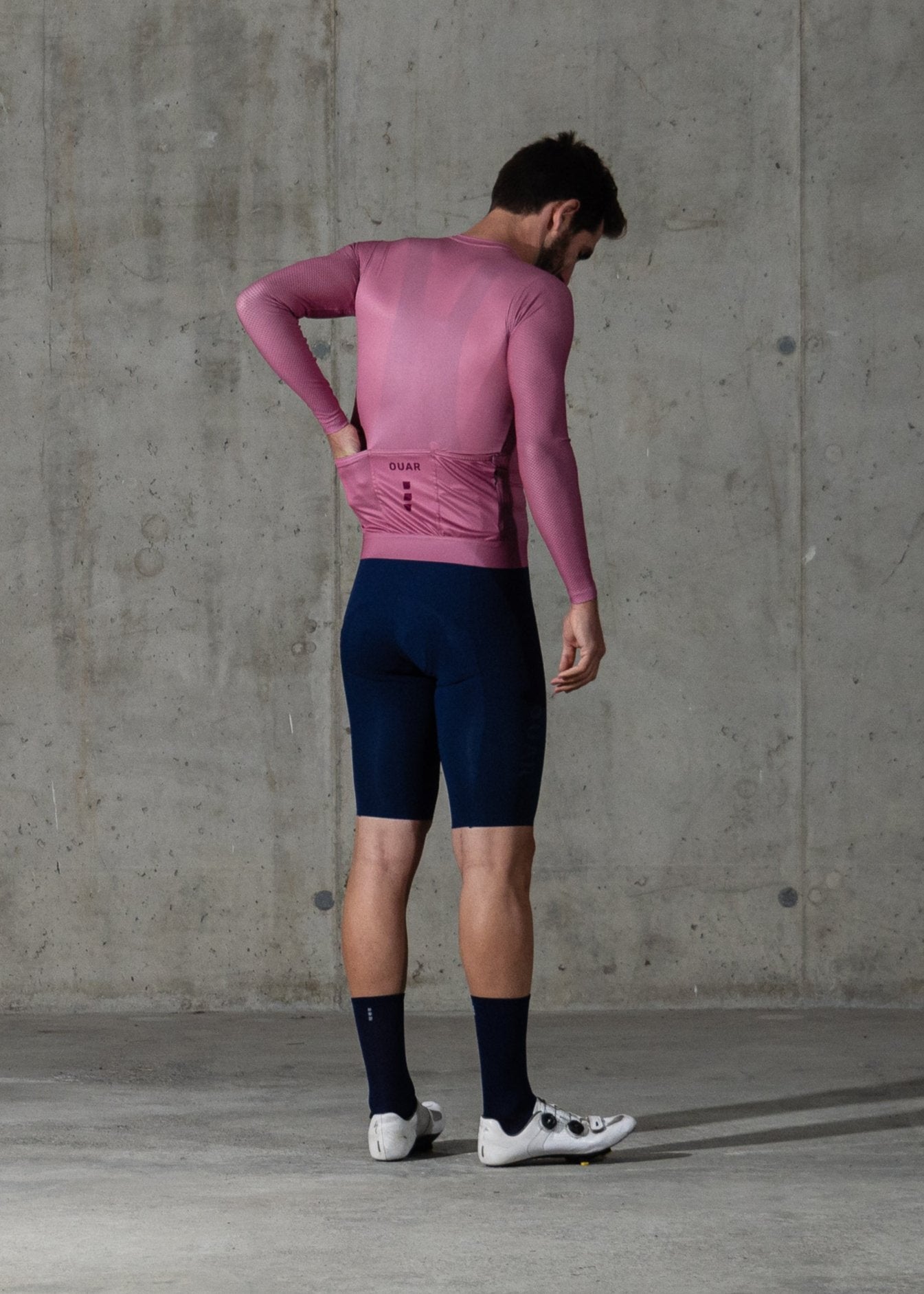 DUSTY CHERRY LS JERSEY + MARINO BIBS + MARINO/GREY SOCKS