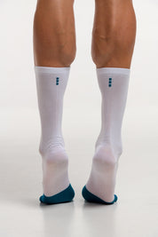 WHITE/AQUA - EVO Socks FREE