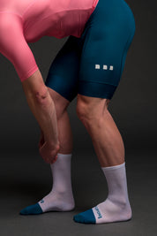 WHITE/AQUA - EVO Socks FREE